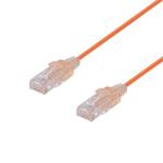 Dynamix PLSO-C6-0.5 Cat6A RJ45 Patch Lead - 50cm - Orange UTP - 10G - 30AWG - Ultra-Slim - Gold Plated - PoE 802.3af