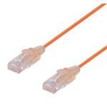 Dynamix PLSO-C6-2.5 Cat6A RJ45 Patch Lead - 2.5m - Orange UTP - 10G - 30AWG - Ultra-Slim - Gold Plated - PoE 802.3af