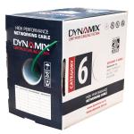 Dynamix C-C6-SLD24-GREEN Cat6 UTP Solid Cable Roll - 305m - Green 250MHz - 24AWG x 4P - External O.D. 4.9mm - PVC CM UL Rated Jacket - REELEX II Pull Box
