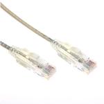 Dynamix PLS-C6-1 Cat6A RJ45 Patch Lead - 1m - Beige UTP - 10G - 30AWG - Ultra-Slim - Gold Plated - PoE 802.3af