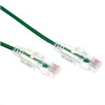 Dynamix PLSG-C6-0.5 Cat6A RJ45 Patch Lead - 50cm - Green UTP - 10G - 30AWG - Ultra-Slim - Gold Plated - PoE 802.3af
