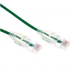 Dynamix PLSG-C6-1.25 Cat6A RJ45 Patch Lead - 1.25m - Green UTP - 10G - 30AWG - Ultra-Slim - Gold Plated - PoE 802.3af
