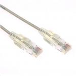 Dynamix PLSGY-C6-1.5 Cat6A RJ45 Patch Lead - 1.5m - Grey UTP - 10G - 30AWG - Ultra-Slim - Gold Plated - PoE 802.3af