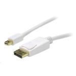 Dynamix C-DP-MDP-2 2M Mini DisplayPort to DisplayPort cable v1.2. Gold Shell Connectors DDC Compliant Monitor Projector white