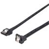 Dynamix C-SATA3-R 6Gbps Right Angled SATA Data Cable - with Latch - 50cm - Black