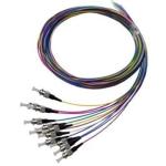 Dynamix FPT-OM3ST-12  2M ST Pigtail OM3 12 Pack   Colour Coded, 900um Multimode Fibre, Tightbuffer