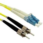 Dynamix FSM-LCST-10 OS1 LC to ST Fibre Lead - 10m - Yellow 9 Micron - Duplex - Singlemode - G657A1 Bend Insensitive - LSZH Jacket