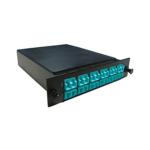Dynamix FPP-MPOMM-LC24 OM3/4 MPO to LC Fibre Cassette - 12 Port - 24 Fibres Multimode - Duplex - Polarity A/C - Elite Low Loss Connectors