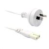 Dynamix C-POWERN8WH 7.5A 2 Pin to Figure 8 Power Cord - 2m - White IEC 320 C7 - SAA Approved Dynamix C-POWERN8WH 7.5A 2 Pin to Figure 8 Power Cord - 2m - White IEC 320 C7 - SAA Approved