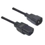 Dynamix C-POWERC X1 1M IEC Male to Female 10A SAA Approved Power Cord. (C14 to C13) BLACK Colour.