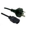 Dynamix C-POWERC BULK 10A 3 Pin Plug to IEC C13 Power Cord - 1.8m - Black 1.0mm Copper Core - SAA Approved - Packaging: Clear Poly Bag Dynamix C-POWERC BULK 10A 3 Pin Plug to IEC C13 Power Cord - 1.8m - Black 1.0mm Copper Core - SAA Approved - Packaging: Clear Poly Bag