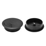Dynamix CG60BK Round Desk Grommet - 60mm - Black - (1 Pack) Easily & Neatly Store Your Power
