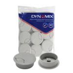 Dynamix CG60GY-10 60mm Round Desk Grommet. Easily & Neatly Store your Power, Communication, Audio, Video, Computer & Data Cables. Perfect for Installation in Desks, Workstations etc. Grey Colour. 10 Pack.
