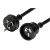 Dynamix PEXT2MBK Power Extension Lead - 2m - Black 240V - 10A - Standard Duty - 3 Core 1.0mm Dynamix PEXT2MBK Power Extension Lead - 2m - Black 240V - 10A - Standard Duty - 3 Core 1.0mm