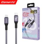 elementz N15-Pro 2M 240W USB4 Type C  Cable  (8K 60Hz, 40Gbps) - Purple
