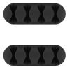 Goobay 70406 Cable Management Clip - Black - 2 Piece Set 4 Slots Goobay 70406 Cable Management Clip - Black - 2 Piece Set 4 Slots
