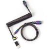 Keychron CAB-7 Premium Coiled Angled Aviator Cable - Rainbow Plated Black Keychron CAB-7 Premium Coiled Angled Aviator Cable - Rainbow Plated Black