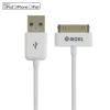 Moki ACC-MUSB30CAB SynCharge USB-A to 30-Pin Cable - White MFi Certified - iPhone 4/4s / iPod / iPad Moki ACC-MUSB30CAB SynCharge USB-A to 30-Pin Cable - White MFi Certified - iPhone 4/4s / iPod / iPad