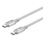 Momax 100W 1.2M USB-C To USB-C PD Fast Charging Cable - Silver, Support Up To 100W(20V/5A) PD Fast Charging, E-Marker Chip Built-in , Compatible with Samsung Super Fast Charging, Braided