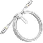 OtterBox 2M Premium USB-C to USB-C Fast Charge Cable - Cloud White, Rugged, Braided nylon, Premium construction with an anodized aluminum finish,Supports USB Power Delivery fast charging technology