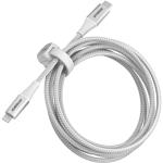 OtterBox 60W USB-C to Lightning Cable - 2m - White Premium - MFi Approved - Braided Nylon - Anodized Aluminum - Magnetic Cable Management