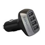 Promate SCUD-48.BLK 48W Car Charger with 9.6A   Super-Speed Output. 4 Dedicated 2.4A USD-APorts.Charge 4 Devices at the Same Time. Safe Voltage Regulation. Protection Against Over Heating. Colour Black.
