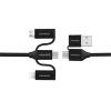 Promate PENTAPOWER.BLK 60W PD - 480Mbps USB-C Multi-Connector Cable - 1.2m - Black USB-C to USB-C / Micro-USB / Lightning - Data & Charge Promate PENTAPOWER.BLK 60W PD - 480Mbps USB-C Multi-Connector Cable - 1.2m - Black USB-C to USB-C / Micro-USB / Lightning - Data & Charge