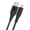 Promate POWERLINK-AI120B 2.4A - 480Mbps USB-A to Lightning Cable - 1.2m - Black Soft Silicone - Tangle Resistant - 25000+ Bend Lifespan - Data & Charge - Not MFi Certified Promate POWERLINK-AI120B 2.4A - 480Mbps USB-A to Lightning Cable - 1.2m - Black Soft Silicone - Tangle Resistant - 25000+ Bend Lifespan - Data & Charge - Not MFi Certified