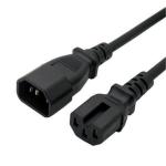 RackPower CM1CH200 10A C14 to C15 Cable - 2m - Black 120C High Temp Socket - 1mm2 - Rubber - AU/NZ SAA Approved