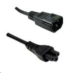 OEM CM0CL100 10A C14 IEC plug to C5 IEC clover socket on 1m 0.75mm2 Black lead
