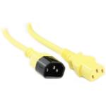 RackPower CM0CC050Y 10A C14 to C13 Cable - 50cm - Yellow 0.75mm2 - PVC