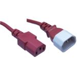 RackPower CM0CC200R 10A C14 to C13 Cable - 2m - Red 0.75mm2 - PVC