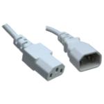 RackPower CM0CC200W 10A C14 to C13 Cable - 2m - White 0.75mm2 - PVC