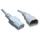 RackPower CM0CC300W 10A C14 to C13 Cable - 3m - White 0.75mm2 - PVC