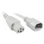 RackPower CM0CH150W 10A - High Temp C14 to C15 Cable - 1.5m - White 120 C - 0.75mm2 - Rubber