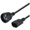 RackPower CM1CN050 10A C14 to 3-Pin Socket Cable - 50cm - Black NZ 3-Pin Socket - 1mm2 - PVC RackPower CM1CN050 10A C14 to 3-Pin Socket Cable - 50cm - Black NZ 3-Pin Socket - 1mm2 - PVC