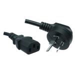 RackPower CM1NC300-PS 10A 3-Pin to C13 Cable - 3m - Black Side Entry Plug - 1mm2 - PVC