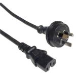 RackPower CM1NH100 10A 3-Pin to C15 Cable - 1m - Black 120C High Temp Socket - 1mm2 - Rubber