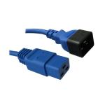 RackPower CM2CC200B 16A C20 to C19 Cable - 2m - Blue 1.5mm2 - PVC