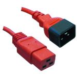 RackPower CM2CC300R 16A C20 to C19 Cable - 3m - Red 1.5mm2 - PVC