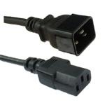 RackPower CM2CC500-21 16A - 10A C13 C20 to C13 Cable - 5m - Black 1.5mm2 - PVC