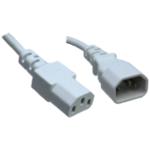 RackPower CM1CC500W 10A C14 to C13 Cable - 5m - White 1mm2 - PVC
