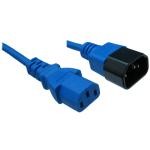 RackPower CM0CC030B 10A C14 to C13 Cable - 30cm - Blue 0.75mm2 - PVC
