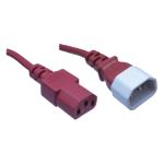 RackPower CM0CC030R 10A C14 to C13 Cable - 30cm - Red 0.75mm2 - PVC