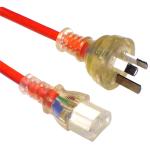 RackPower CM0NC100M 10A 3-Pin to C13 Cable - 2m - Orange Medical - 0.75mm2 - PVC