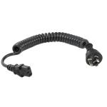 RackPower CM1NC500-LC 10A 3-Pin to C13 Cable - 5m - Black Curly Lead - 1mm2 - PVC