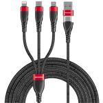 RockRose Hercules Movefree 5-in-1 Charging Cable - 1m USB / USB-C to Micro USB / USB-C / Lightning