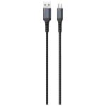 RockRose Powerline USB-A to USB-C Cable - 1m Kevlar Fiber Braided - 70kg Tension - 10000+ Plug / Pull - 5000 Bending Test