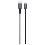 RockRose Powerline USB-A to Lightning Cable - 1m Kevlar Fiber Braided - 70kg Tension - 10000+ Plug / Pull - 5000 Bending Test