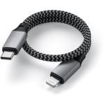 SATECHI USB-C to Lightning Cable - 25cm - Space Grey Charge & Sync